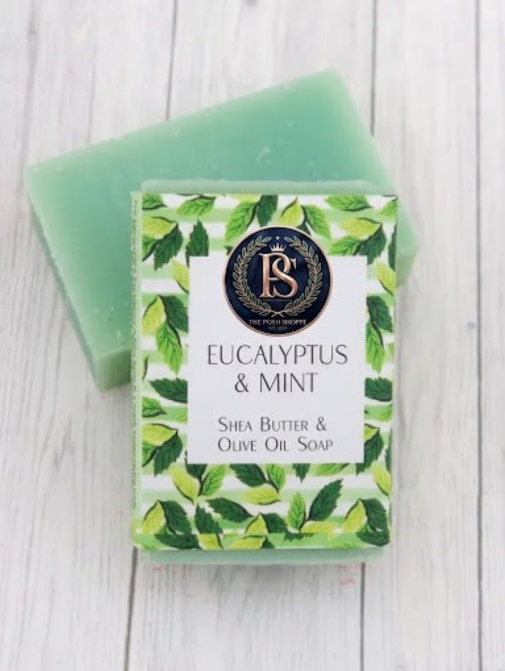 🌿🧼 Vegan Eucalyptus & Mint Shea Butter + Olive Oil Soap 💰 $11.00